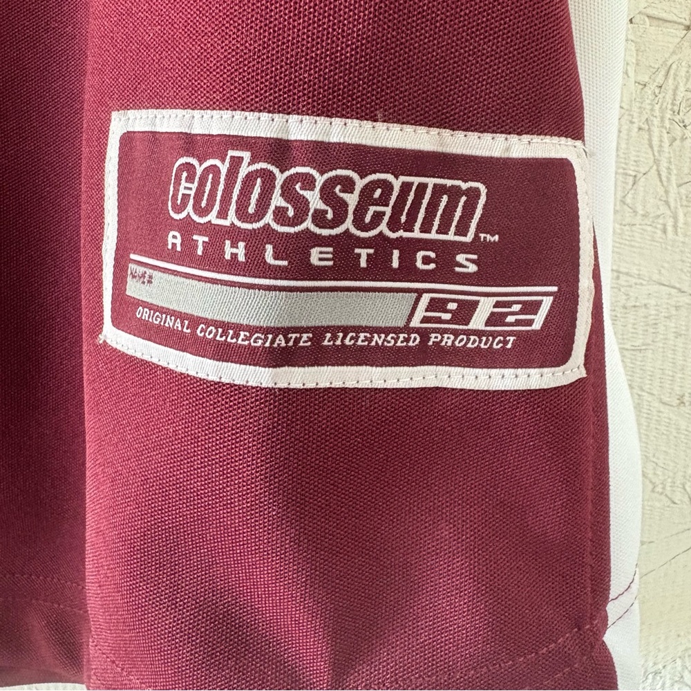 Colosseum Collegiate MSU Bulldogs Maroon Baseball Jersey 2XL Raglan Sleeves - Picture 6 of 12